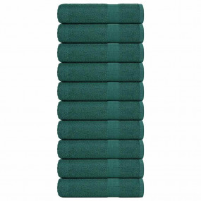 Bath Towel Set of 10 Green 100% Cotton Large Durable