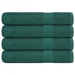 Sauna Towel Set of 4 Green 100% Cotton Large Sauna Towe...