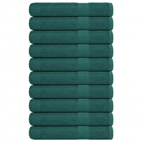 Sauna Towel Set of 10 Green 100% Cotton Large Sauna Tow...
