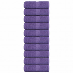 Guest Towel Set of 10 Purple 100% ring-spun cotton 11.8...