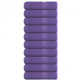 Shower Towel Set of 10 Purple 100% Cotton 27.6 in x 55....