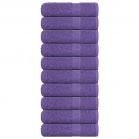Bath Towel Set of 10 Purple 100% Cotton Large Bath Towe...