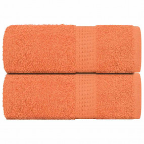 Soap Towel Set of 2 Orange 100% Cotton 11.8x11.8 in Soa...
