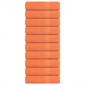 Shower Towel Set of 10 Orange 100% Cotton 27.6 x 55.1 i...