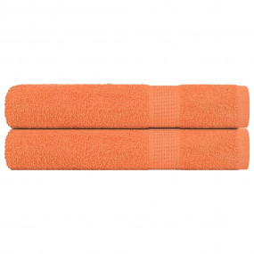 Towel Set of 2 Orange 100% ring-spun cotton Large Durab...