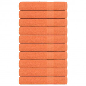 Towel Set of 10 Orange 100% Cotton Large Bath Towel
