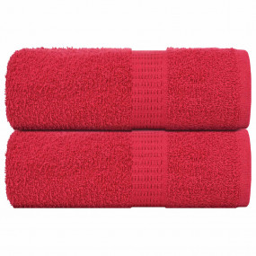 Soap Towel Set of 2 Red 100% Cotton 11.8 x 11.8 in Soap...