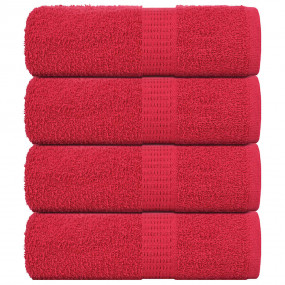 Soap Towel Set of 4 Red 100% ring-spun cotton 11.8 x 11...