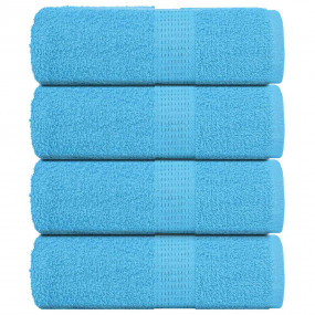 Soap Towel Set of 4 Turquoise 100% Cotton Small Soap To...