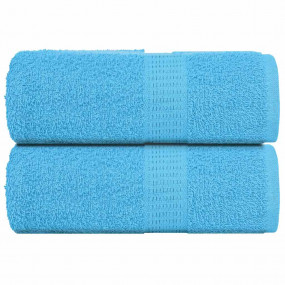 Guest Towel Set of 2 Turquoise 100% Ring-spun Cotton