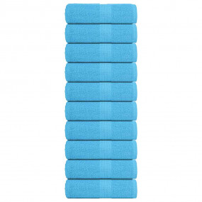Guest Towel Set of 10 Turquoise 100% Ring-spun cotton