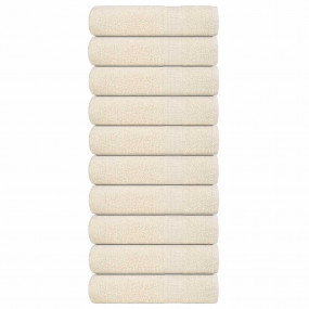 Bath Towel Set of 10 Cream 100% cotton 39.4 x 59.1 in