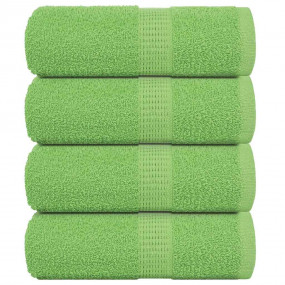 Soap Towel Set of 4 Apple Green 100% Cotton 12x12 in