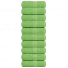 Guest Towel Set of 10 Apple Green 100% Cotton 11.8 x 19...