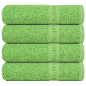 Shower Towel Set of 4 Apple Green 100% Cotton 27.6 x 55...