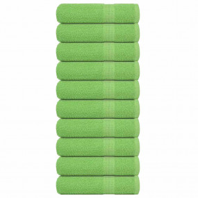 Shower Towel Set of 10 Apple Green 100% Cotton 27.6 x 5...