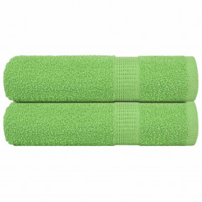 Bath Towel Set of 2 Apple Green 100% Ring-Spun Cotton