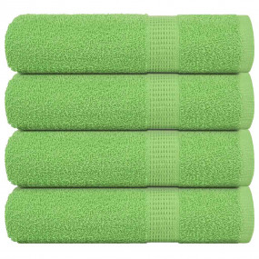 Bath Towel Set of 4 Apple Green Cotton Large Bath Towel