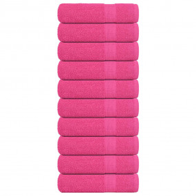 Bath Towel Set of 10 Pink 100% Cotton 39.4x59.1 in Bath...