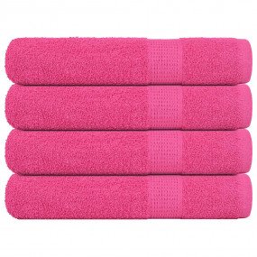 Towel Set of 4 Pink 100% Cotton XXL Beach Towel Rectang...