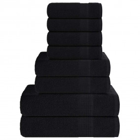 Towel Set Black 100% cotton