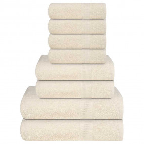 Towel Set Cream 100% ring-spun cotton Standard Towel Se...