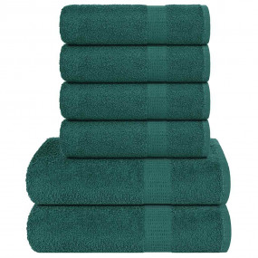 Towel Set Green 100% Cotton Standard Towel Set Rectangu...