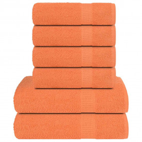 Towel Set Orange 100% Cotton Assorted sizes Towel Set