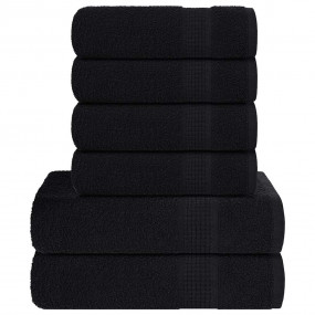 Towel Set Black 100% Ring-spun Cotton