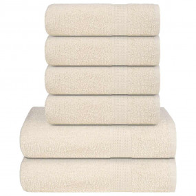 Towel Set Cream 100% Cotton