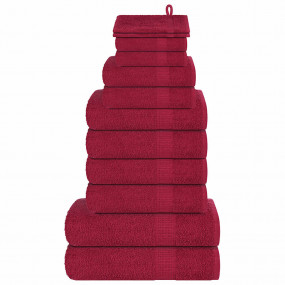 Towel Set Bordeaux 100% Cotton 12 Piece Set Towel Set