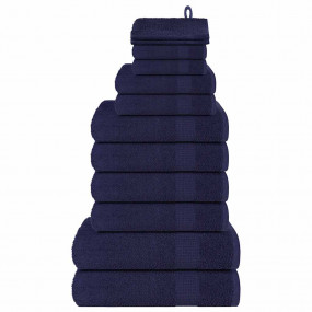 Towel Set Navy Blue 100% Cotton Variety Set Towel Sets