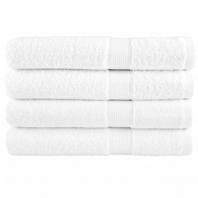 Sauna Towel Set of 4 White 100% cotton 31.5 x 78.7 in