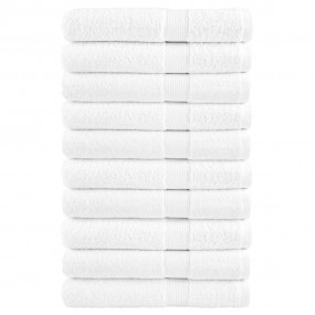Towel Set of 10 White 100% Cotton XXL Towel Rectangular