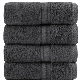 Soap Towel Set of 4 Anthracite 100% cotton 11.8 x 11.8 ...