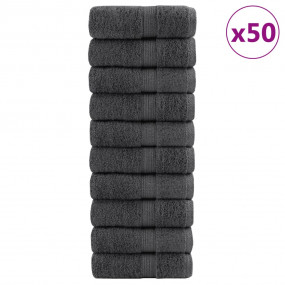 Guest Towel Set of 50 Anthracite 100% cotton 11.8 x 19....
