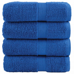 Soap Towel Set of 4 Blue 100% Cotton 12 x 12 in Soap To...