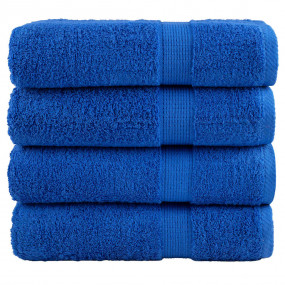 Bath Towel Set of 4 Blue 100% cotton Large Bath Towel