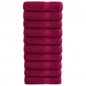 Shower Towel Set of 10 Bordeaux 100% ring-spun cotton
