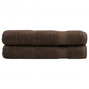 Sauna Towel Set of 2 Brown 100% ring-spun cotton 31.5 x...