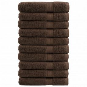 Sauna Towel Set of 10 Brown 100% cotton 31.5 x 78.7 in
