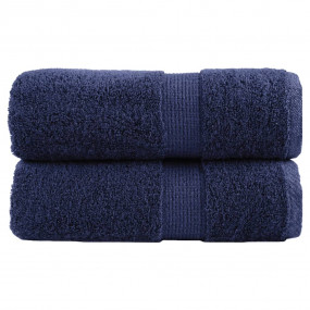 Soap Towel Set of 2 Navy Blue 100% Cotton 11.8 x 11.8 i...