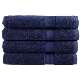 Sauna Towel Set of 4 Navy Blue 100% ring-spun cotton