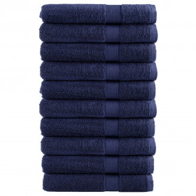 Towel Set of 10 Navy blue 100% Cotton XL Towel Rectangu...