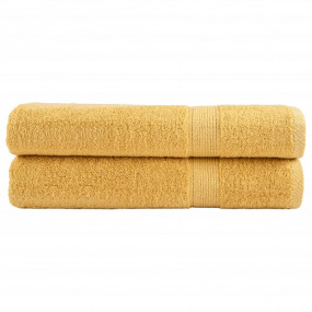 Sauna Towel Set of 2 Gold 100% ring-spun cotton Large