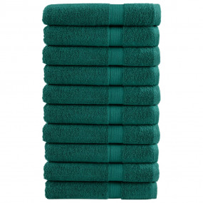 Sauna Towel Set of 10 Green 100% cotton 31.5 x 78.7 in