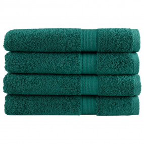 Towel Set of 4 Green 100% cotton XXL Towels Rectangular