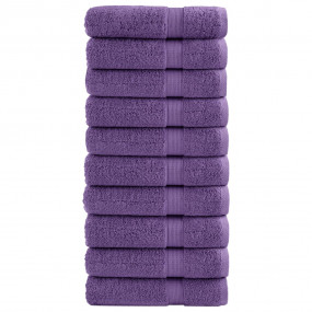 Shower Towel Set of 10 Purple 100% Cotton 27.6 x 55.1 i...