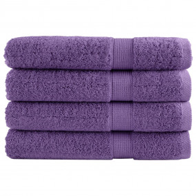 Sauna Towel Set of 4 Purple 100% cotton Large Cotton To...