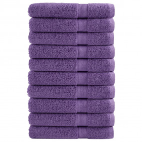 Towel Set of 10 Purple 100% Cotton Extra Large Towel